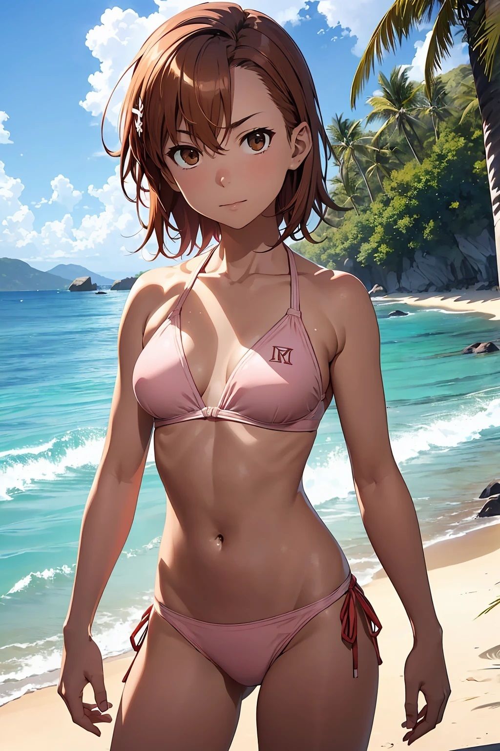 サンプル画像1:御坂〇琴  ピンクビキニ（53枚）(ひぐまアート) [d_491482]