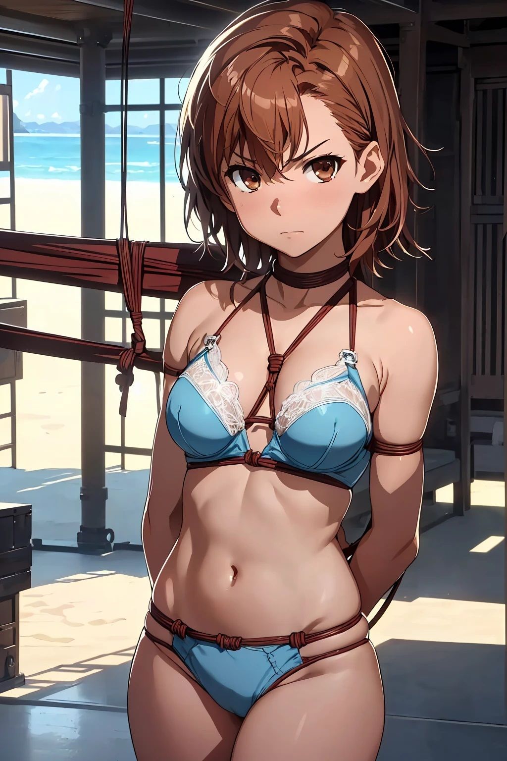 サンプル画像1:御坂〇琴  拘束射精（72枚）(ひぐまアート) [d_491486]