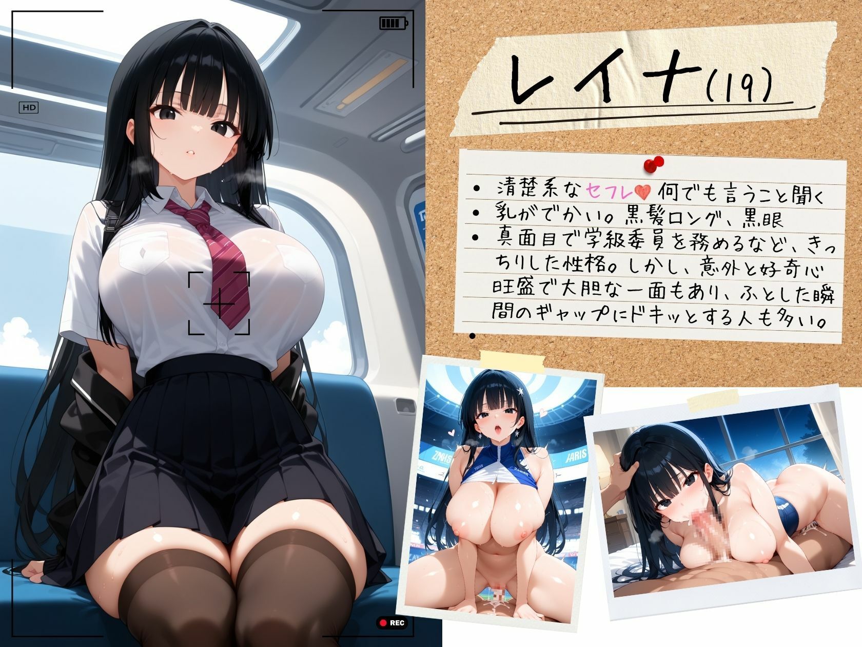 サンプル画像1:セフレの生ハメ写真公開します 黒髪清楚系爆乳女子校生 〜レイナ（19）〜 学校編(J Butterfly) [d_491699]