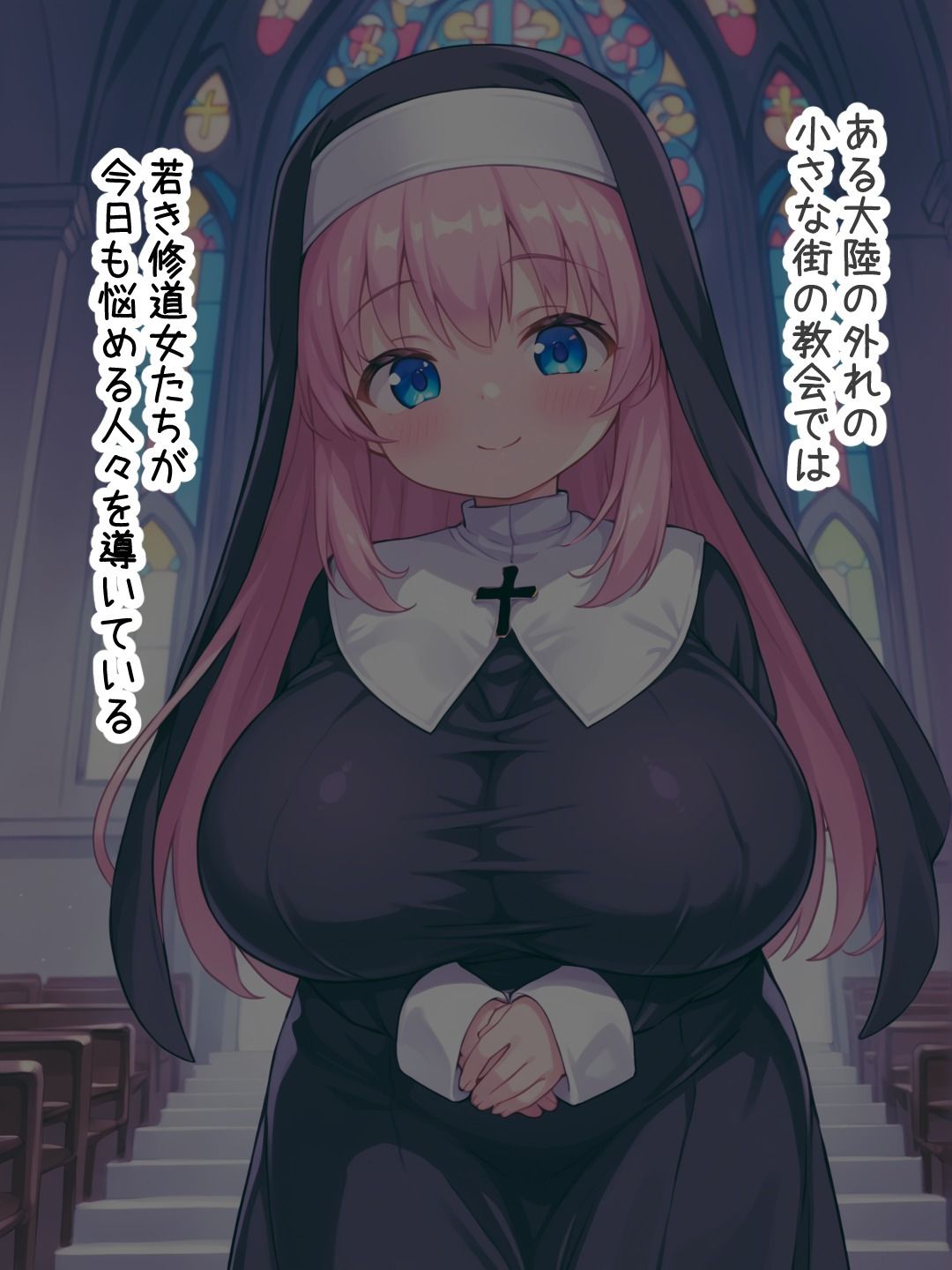 サンプル画像1:爆乳修道女ちゃんに誘われてエッチ(hareArts) [d_491823]