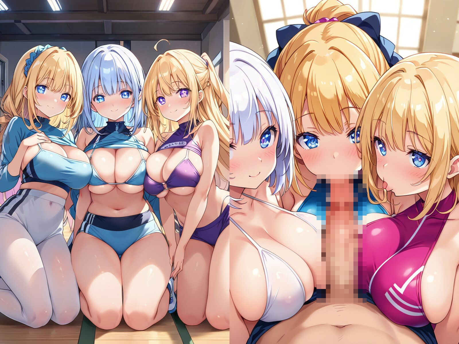 サンプル画像1:【セリフ付き】種付け許可証を手に入れたのでボテ腹陸上部ハーレムを作った(星屑ヒロインズ) [d_491905]