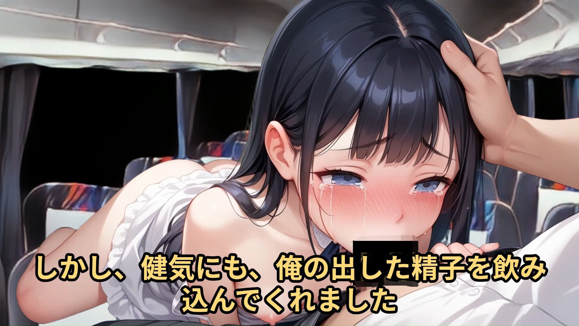 サンプル画像2:【少女痴●体験告白】夜行バスで隣の座席になった少女が寝ている間に半裸を写真撮影し、盗み見たスマホの個人情報から知り合いに画像をバラまくと脅して、好き放題に凌●した話（後編）(少女痴●体験告白) [d_491915]