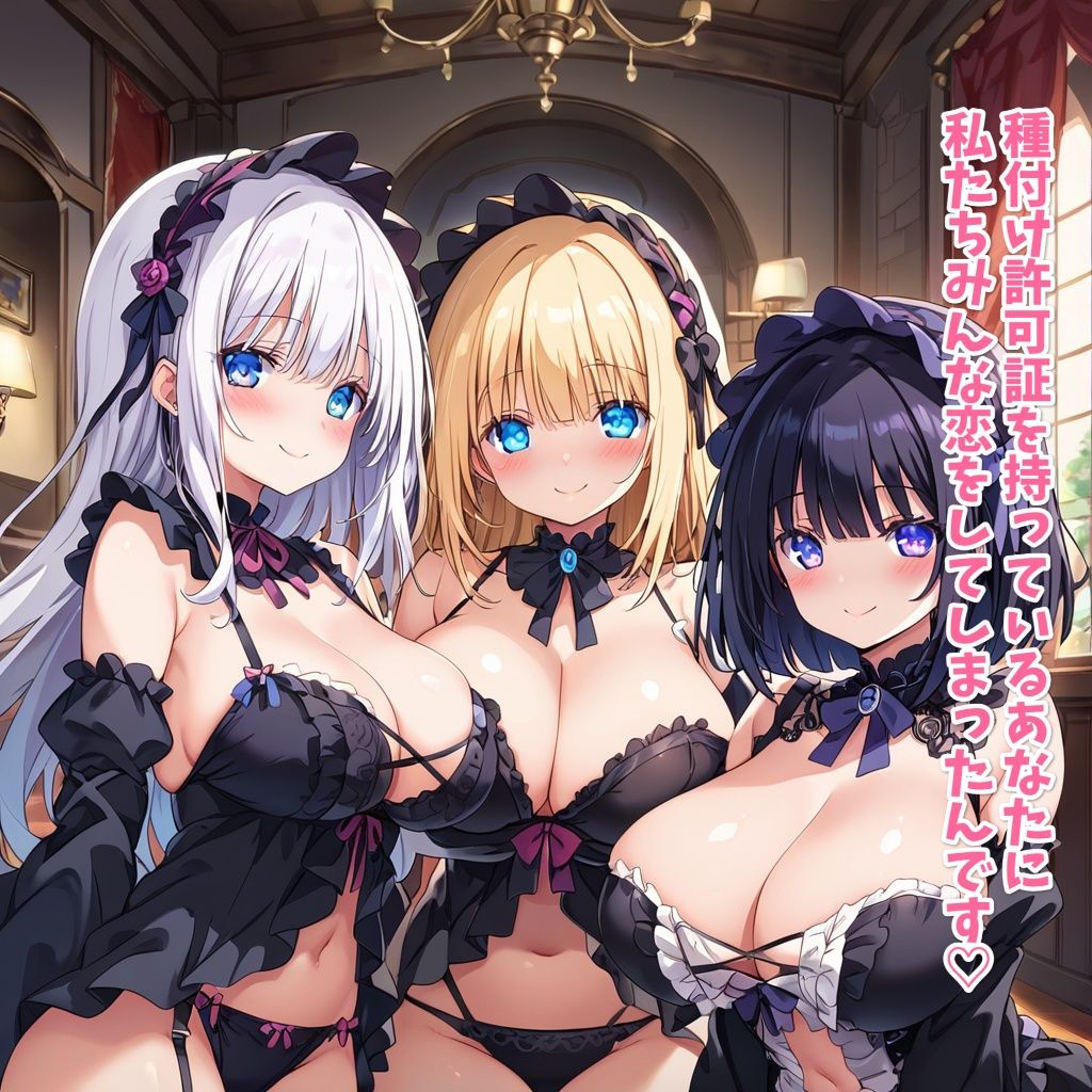 サンプル画像6:【セリフ付き】種付け許可証を手に入れたのでボテ腹ゴスロリハーレムを作った(星屑ヒロインズ) [d_491945]