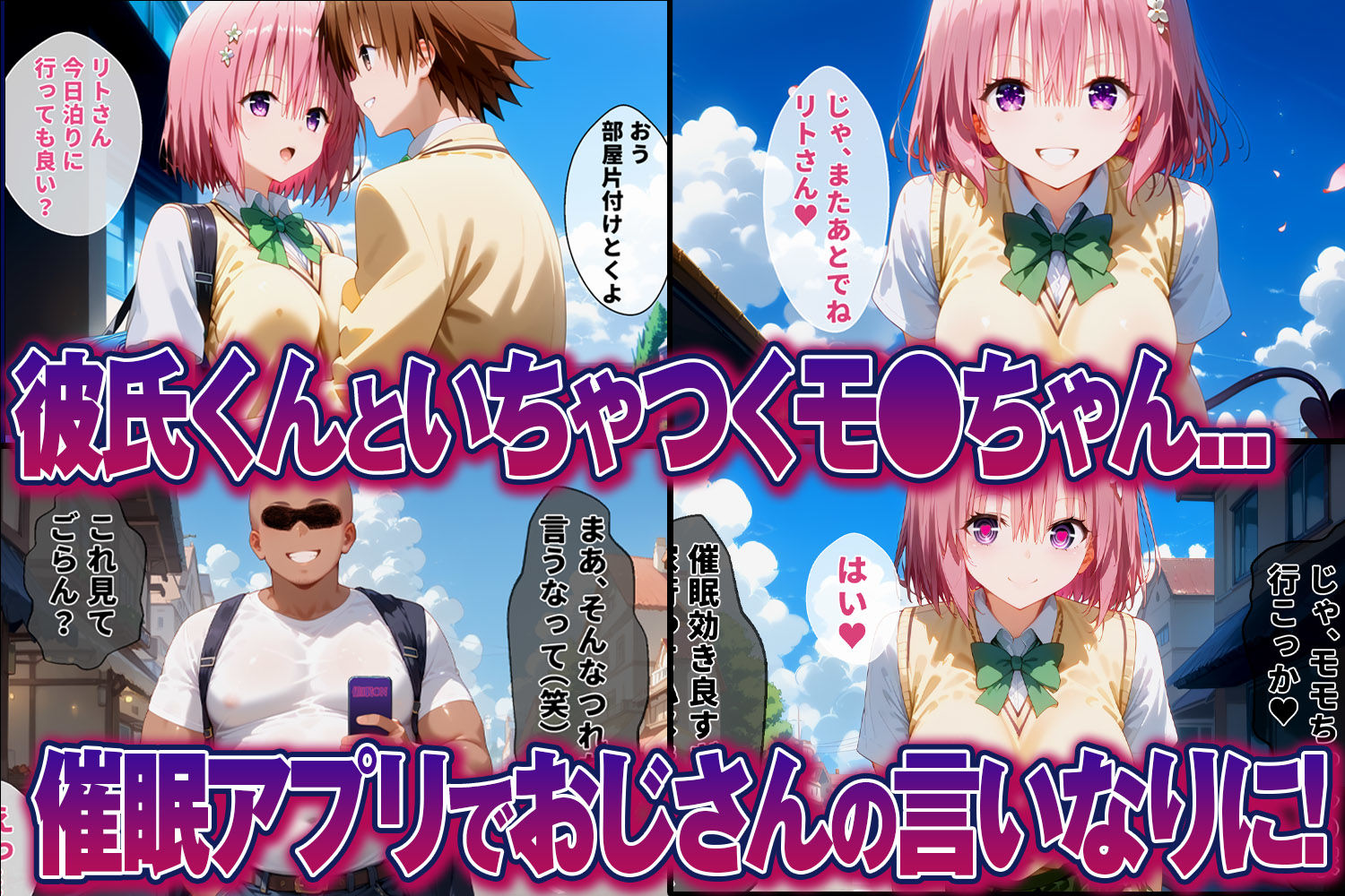 サンプル画像1:【ToL◯VEる】催●おじさんに完全支配されたモモと古手川 〜寝取られ敗北〜(催●術師のヒロイン凌●クラブ) [d_491971]