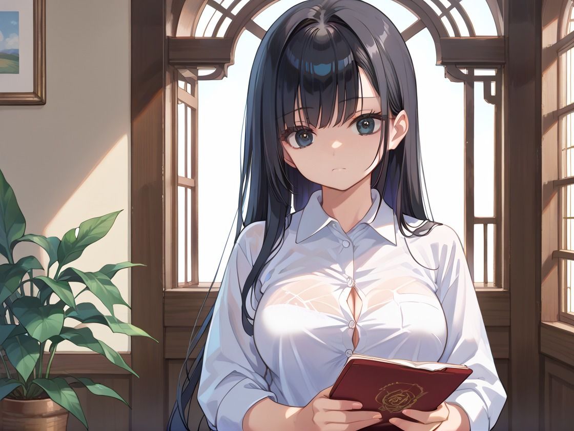 サンプル画像1:無口な図書委員と淫乱セックス(千石まのん) [d_492054]