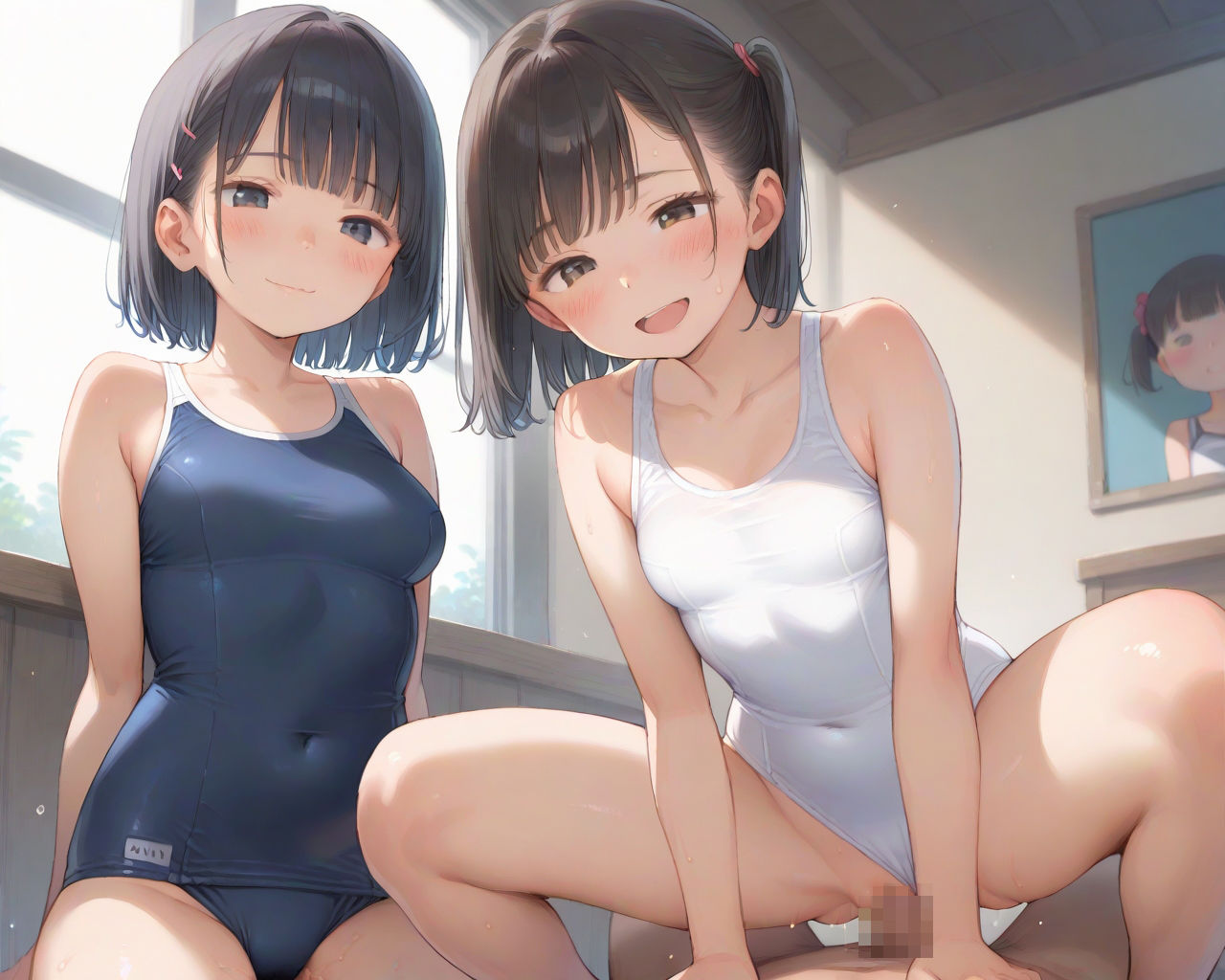 サンプル画像5:AAAカップつるぺた女子校生 スク水ハーレム(ぴちぴち出版) [d_492103]