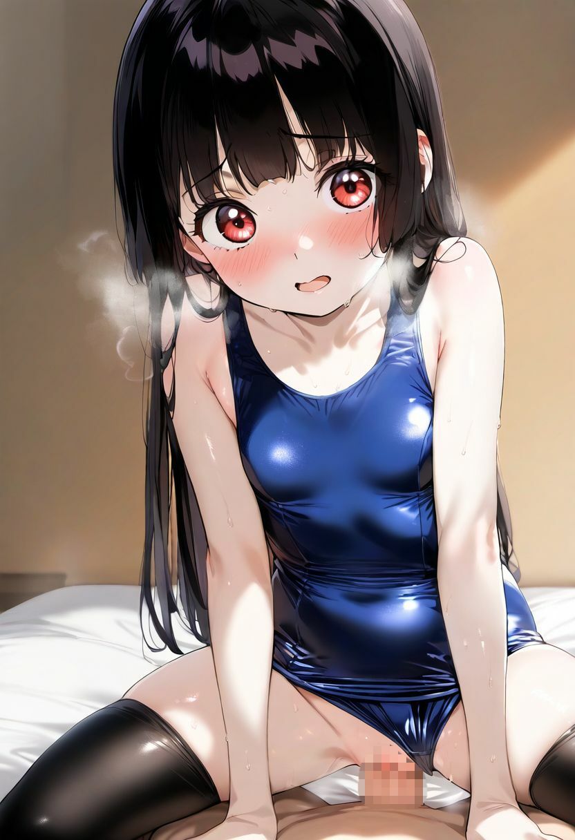 サンプル画像5:【200枚】閻魔●いちゃんとイチャラブえっちイラスト集【スク水】(sharu2525) [d_492125]