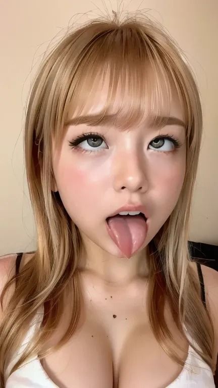 サンプル画像1:金髪生意気ギャルのアヘ顔集(AI) [d_492166]