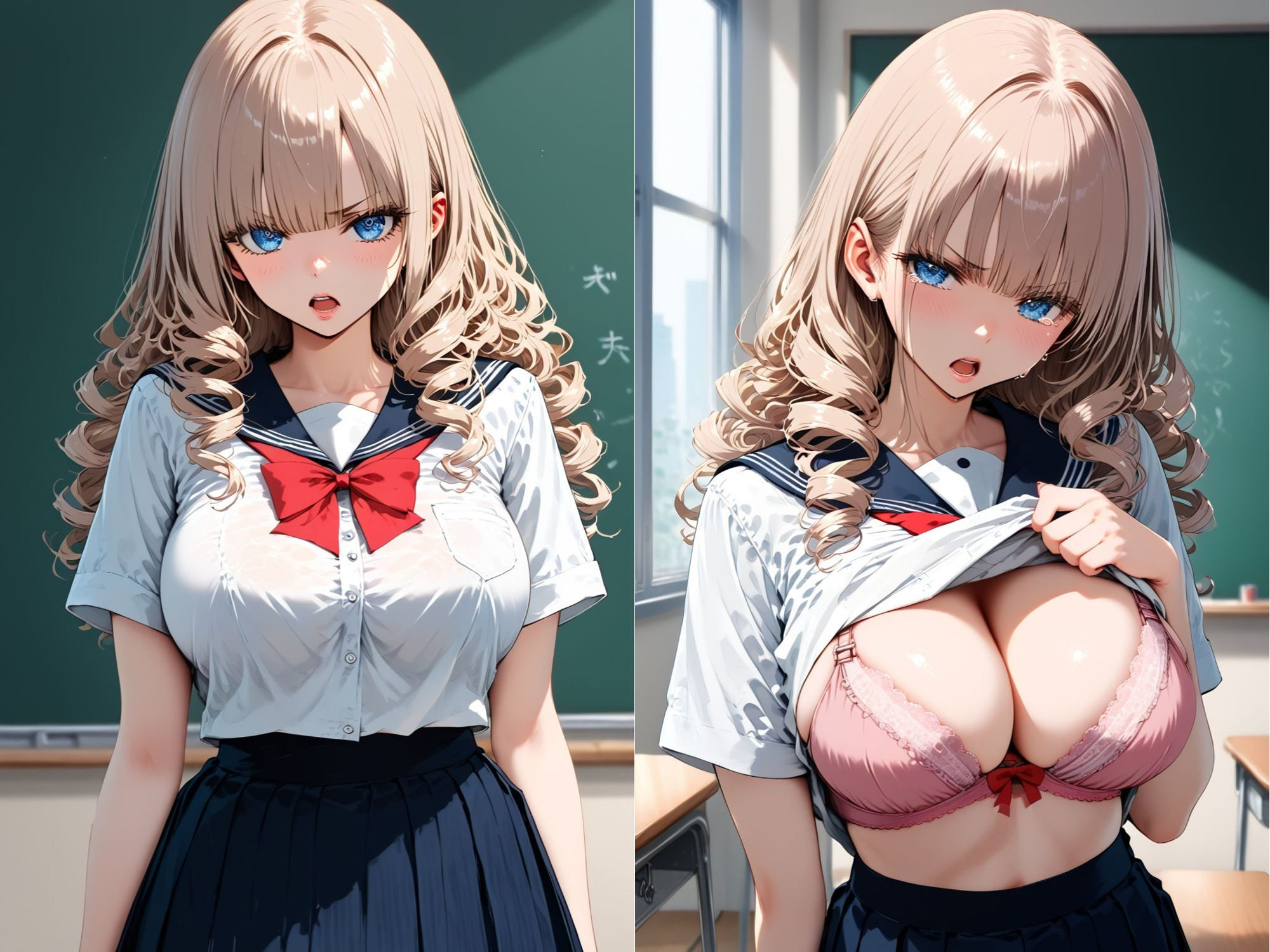 サンプル画像1:金髪ギャル 弱みを握られ蹂躙される(肉欲の園) [d_492184]