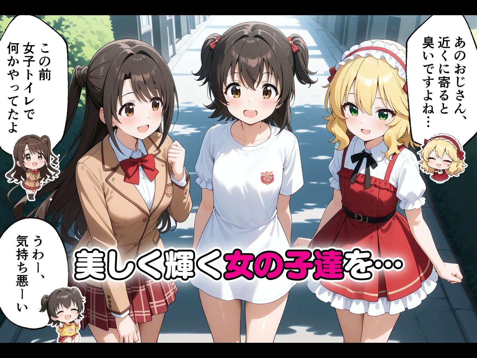 サンプル画像1:アイドル3人を催〇アプリで寝取って孕ませてみた 島〇卯月 櫻〇桃華 赤〇みりあ(ICBM STUDIO) [d_492262]