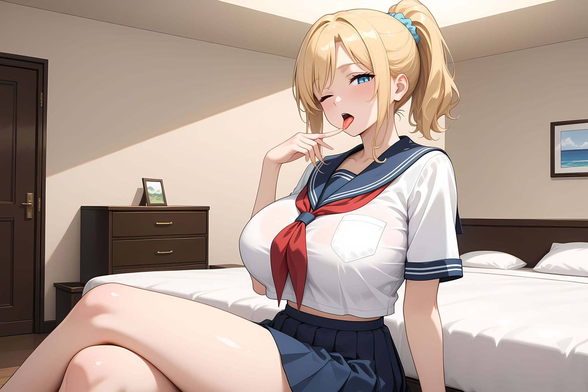 サンプル画像2:巨乳人妻禁断のコスプレ遊戯〜スク水・セーラー服・体操服ver〜(エロ未来) [d_492290]