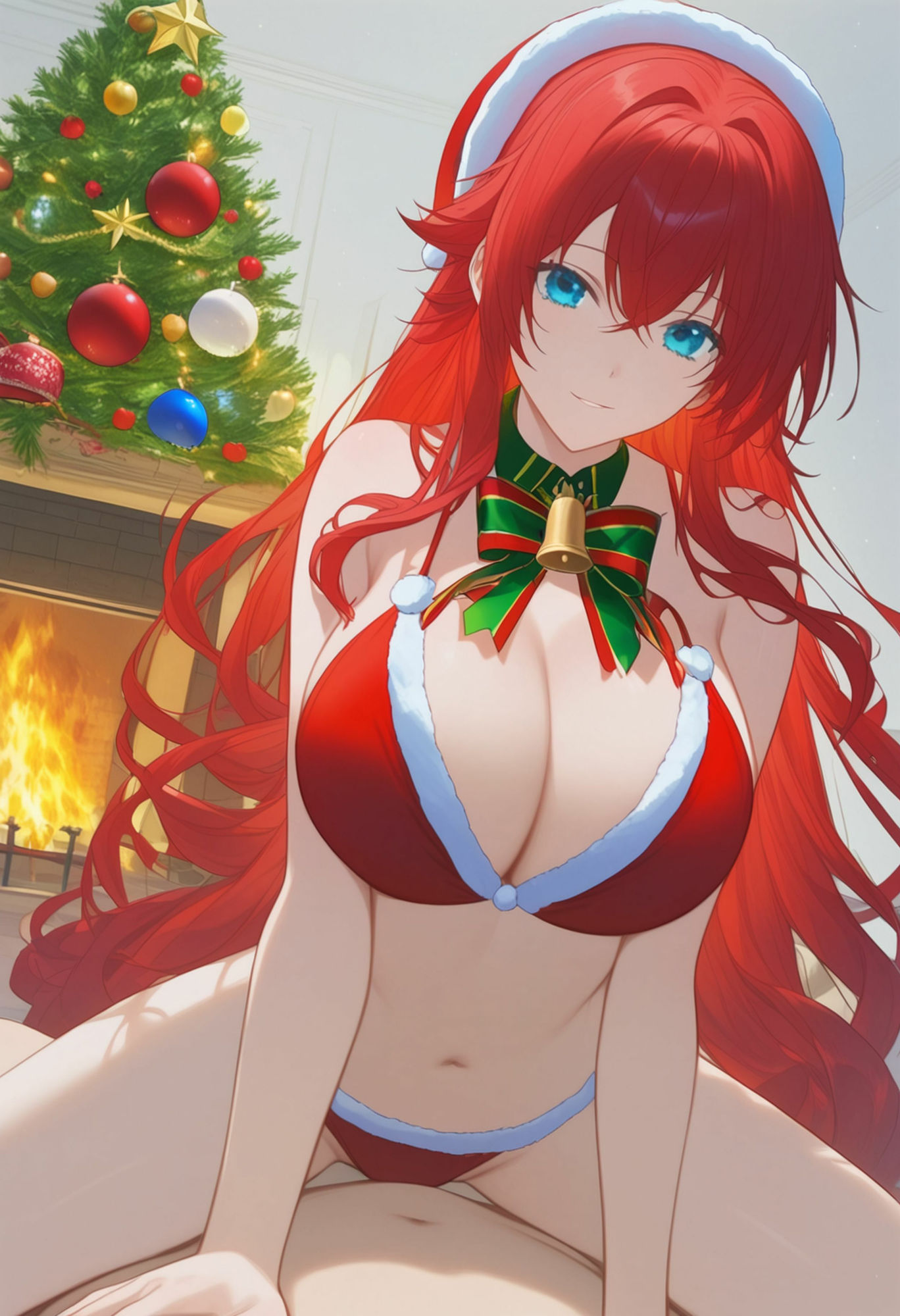 サンプル画像1:聖なる夜のビキニサンタSEX  リアス、朱乃、アーシア編(777zz) [d_492620]