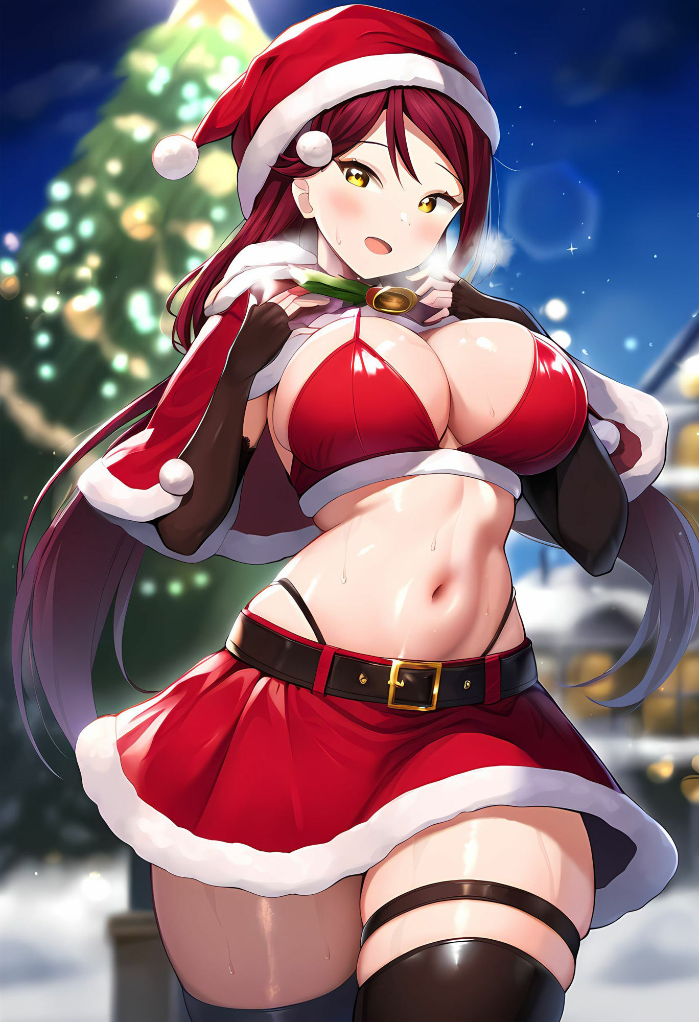 サンプル画像1:梨子ちゃんのエッチなCG集（サンタ編）(かたい棒) [d_492705]