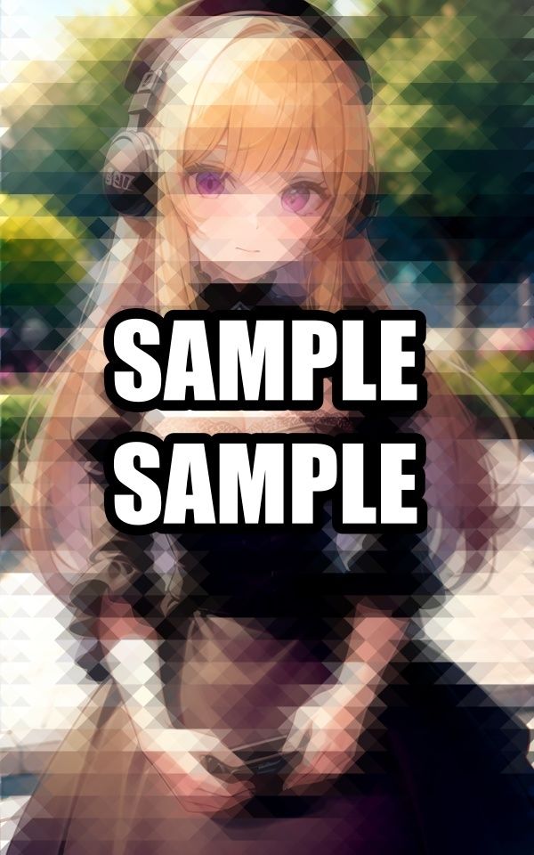 サンプル画像2:音楽を聴いているお嬢様(あらたると) [d_492753]