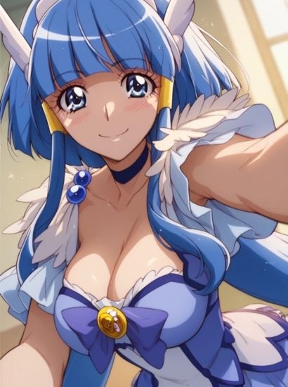 サンプル画像1:スマイルプリキュアのキュアビューティから送られてきた自撮り写真(自撮りサークル  イカスミ工房) [d_492792]