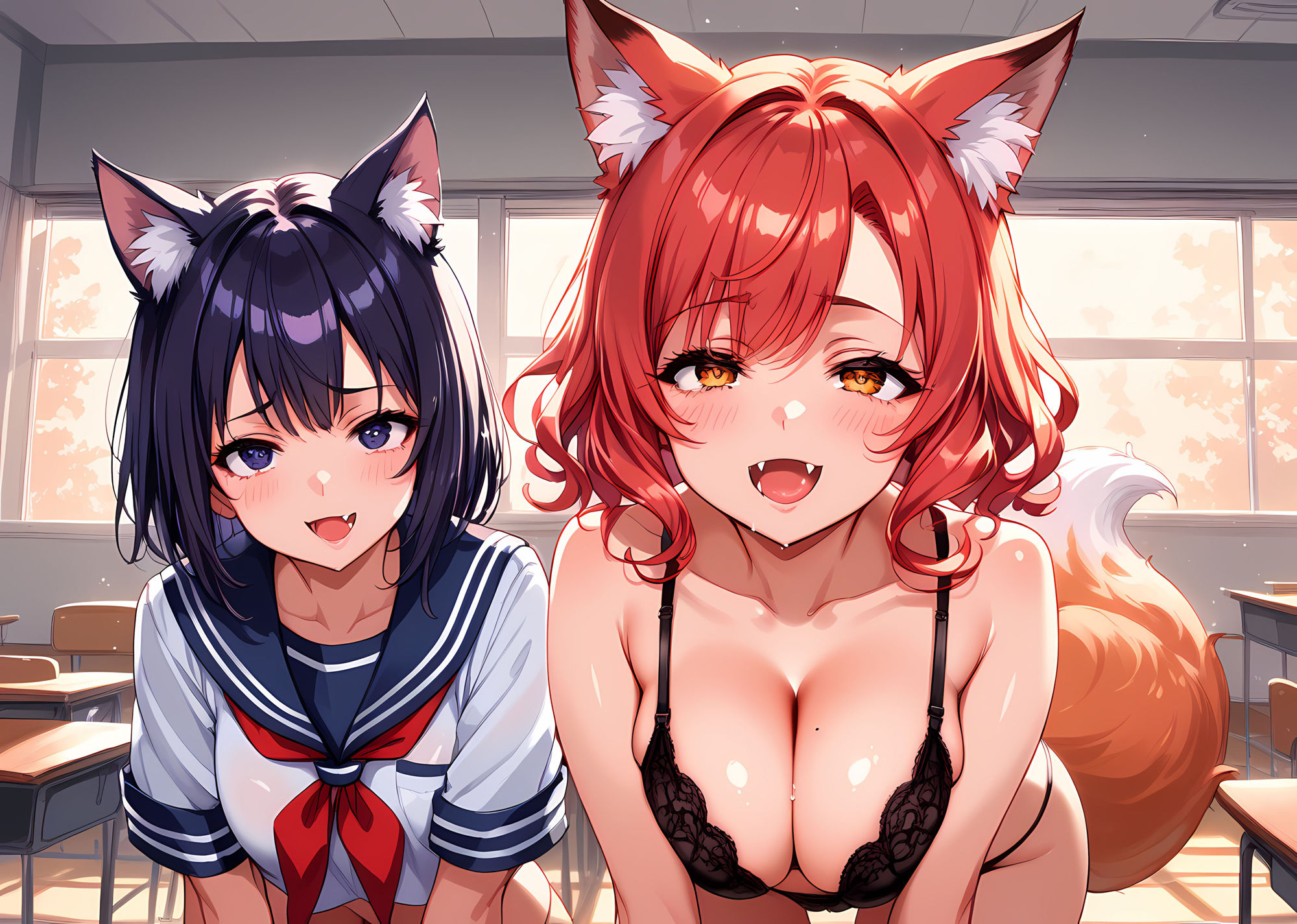 サンプル画像1:【4K 300枚】ケモミミ学園きつね組3(ヴィシャスの鎖) [d_493053]