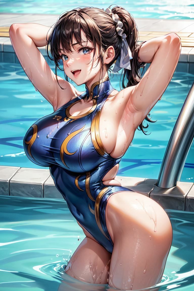 サンプル画像1:【CG321枚】春麗さんのイラスト集 乳首 濡れ透け マンスジ(ラブリーパンチ（パロディ）) [d_493216]