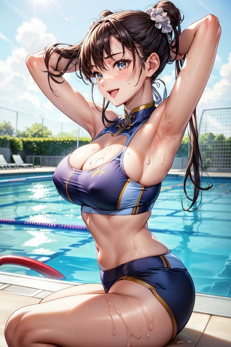 サンプル画像3:【CG321枚】春麗さんのイラスト集 乳首 濡れ透け マンスジ(ラブリーパンチ（パロディ）) [d_493216]