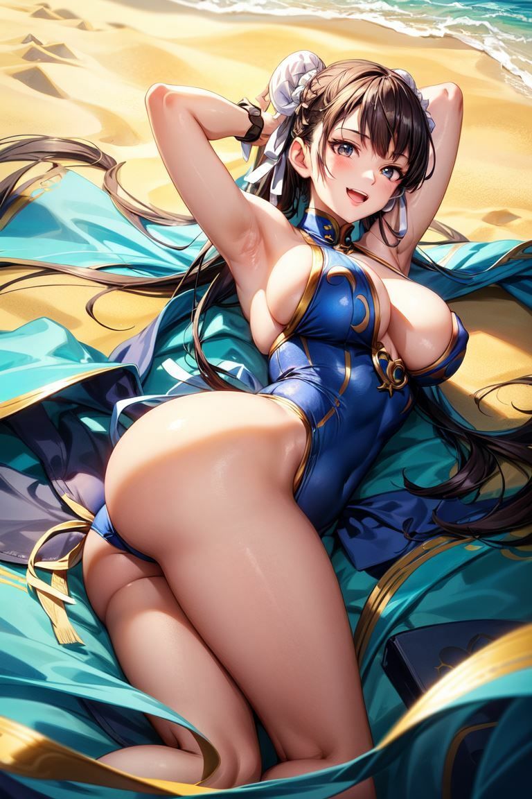 サンプル画像4:【CG321枚】春麗さんのイラスト集 乳首 濡れ透け マンスジ(ラブリーパンチ（パロディ）) [d_493216]