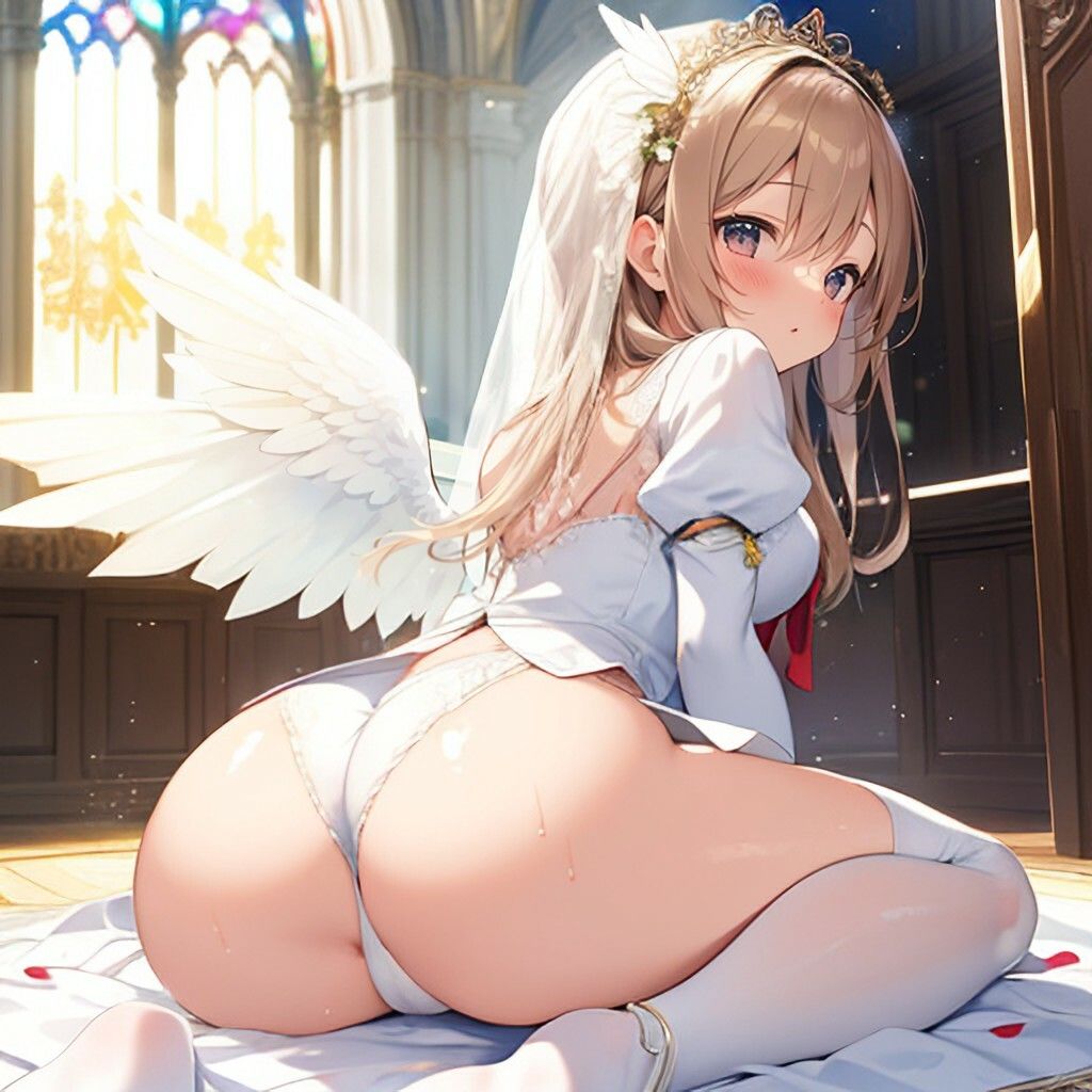 サンプル画像4:ウエディングドレス風天使さん(ほげふが) [d_493217]