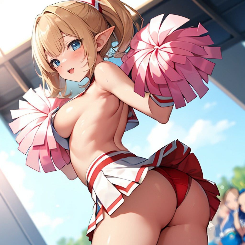 サンプル画像3:ちょっとえっちなチアガール風エルフさん(ほげふが) [d_493220]