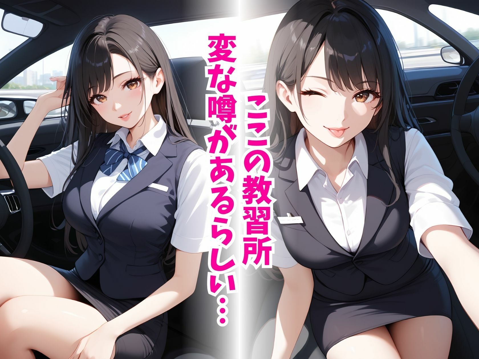サンプル画像1:清楚ビッチな車校教官の誘惑(推し娘) [d_493226]