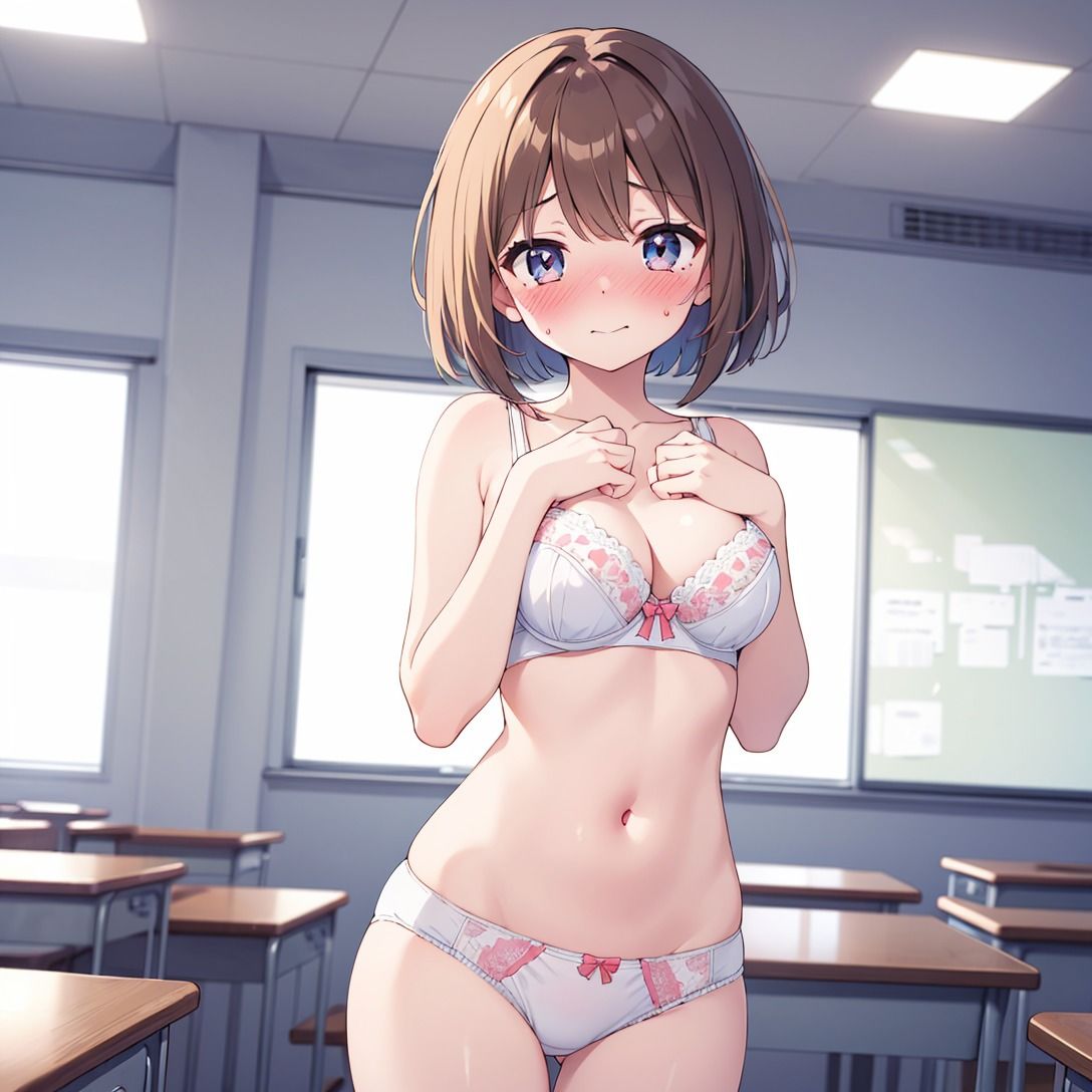 サンプル画像5:【JK下着図鑑 2】恥ずかしそうな顔で下着見せてください！(灰猫家) [d_493246]