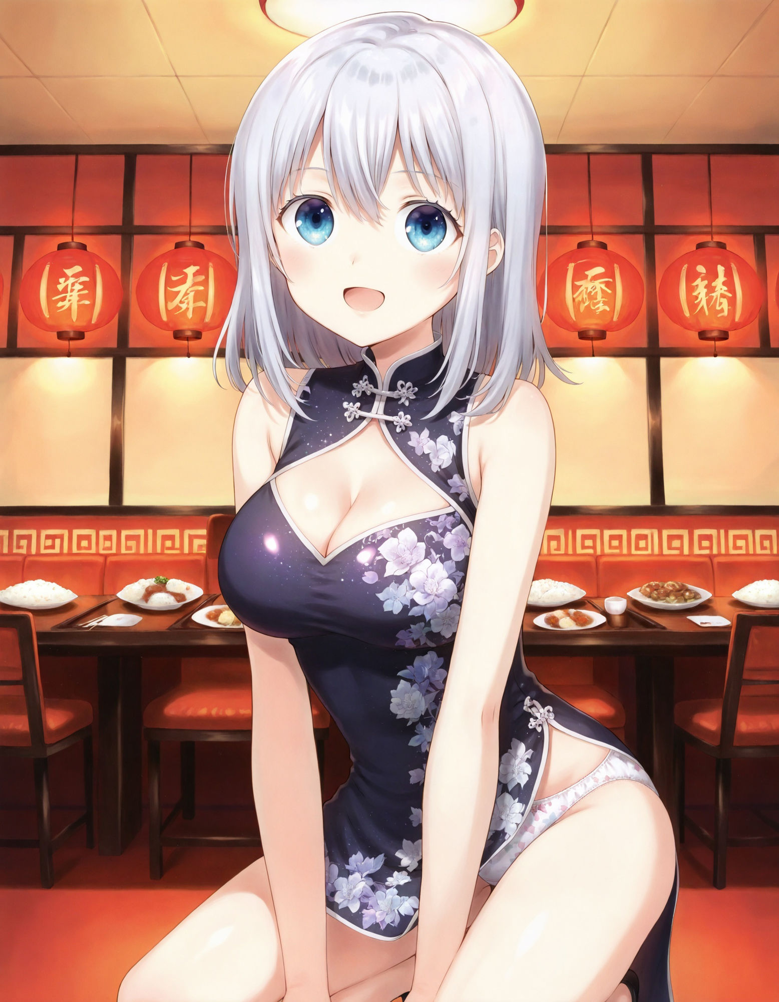 チャイナドレスでパンチラのサンプル画像 6