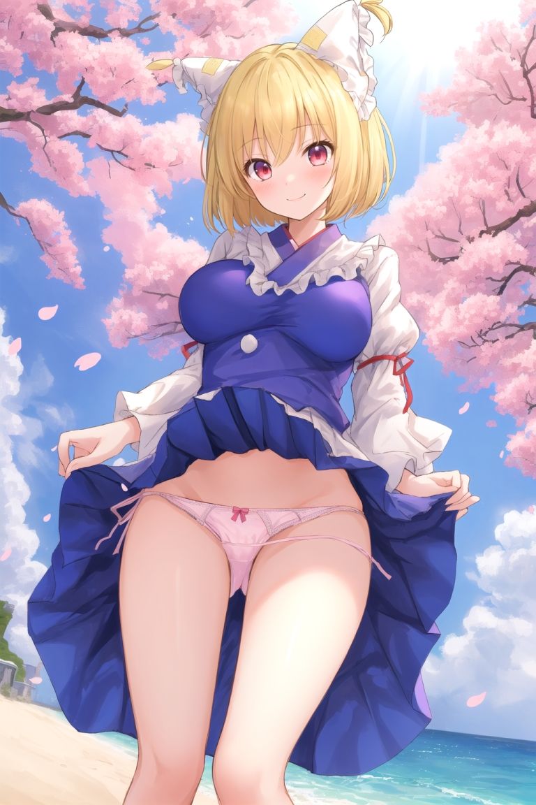 サンプル画像1:藍様と橙の思い出写真集〜春の晴れた朝の海編〜(ゆるふわ研究所) [d_493340]