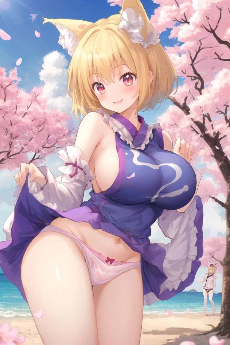 サンプル画像2:藍様と橙の思い出写真集〜春の晴れた朝の海編〜(ゆるふわ研究所) [d_493340]