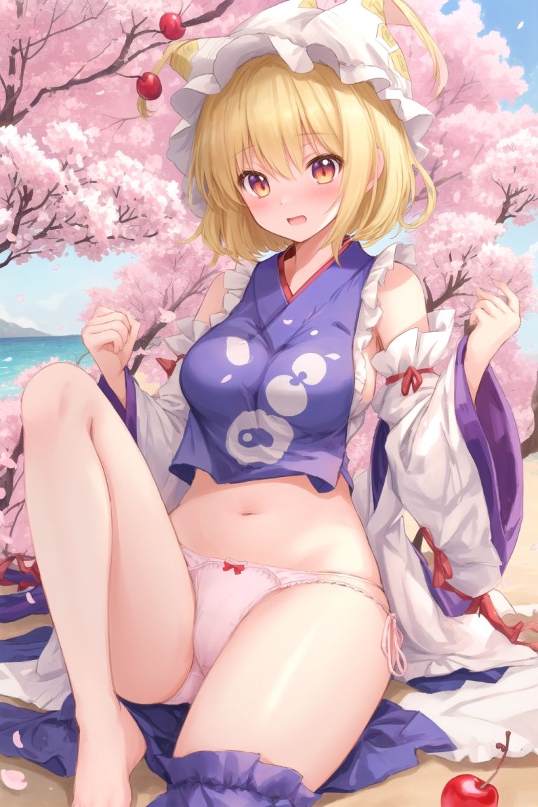 サンプル画像4:藍様と橙の思い出写真集〜春の晴れた朝の海編〜(ゆるふわ研究所) [d_493340]