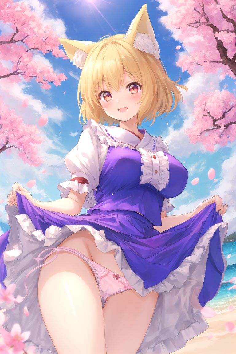 サンプル画像6:藍様と橙の思い出写真集〜春の晴れた朝の海編〜(ゆるふわ研究所) [d_493340]