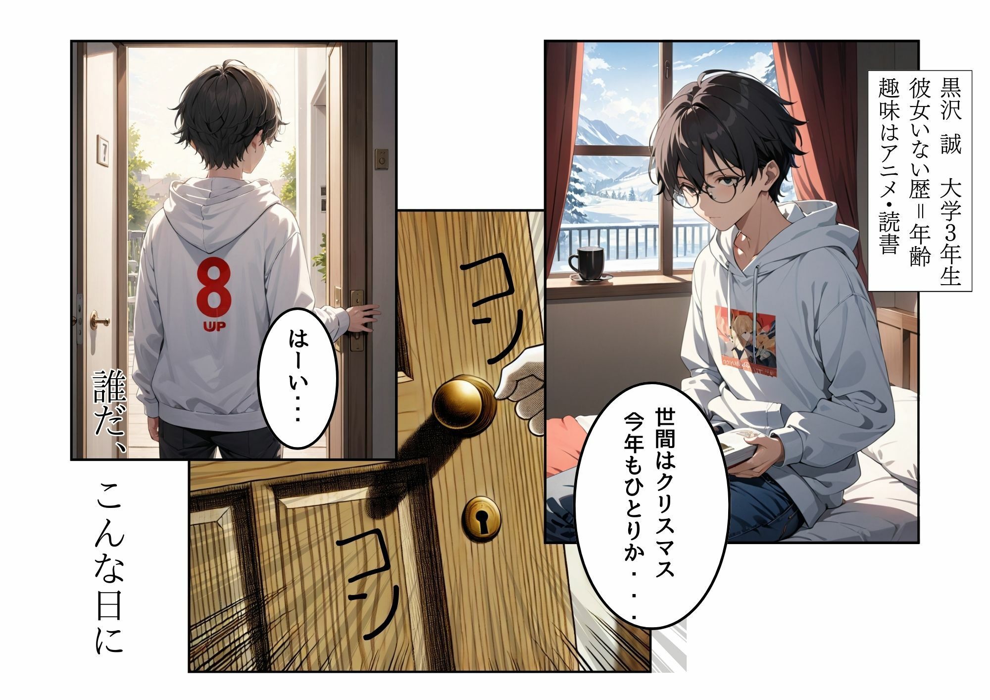 サンプル画像1:【性】なる夜に小悪魔サンタがやってきた？(ろべろべ出版社) [d_493409]