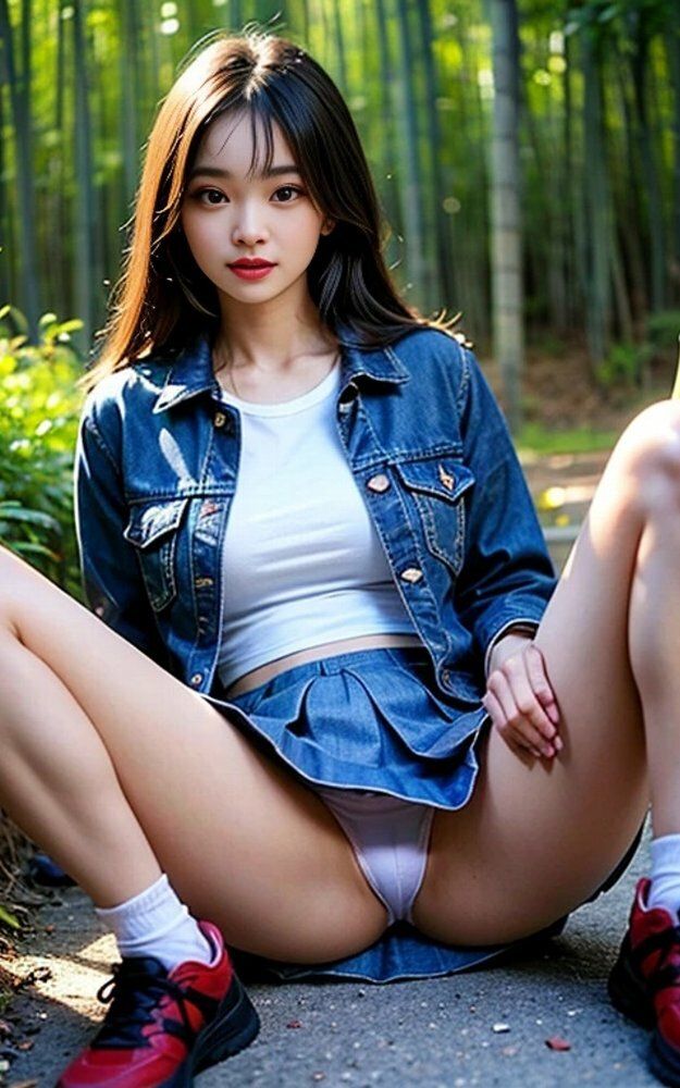 サンプル画像2:女子大生竹林デートパンチラ画像集(榊原大造) [d_493422]