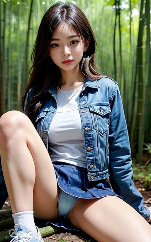 サンプル画像4:女子大生竹林デートパンチラ画像集(榊原大造) [d_493422]