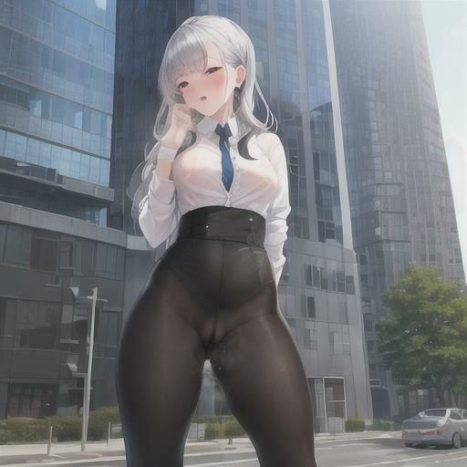 サンプル画像2:銀髪スパッツちゃんのどこでも露出！！(まんまんちん) [d_493707]