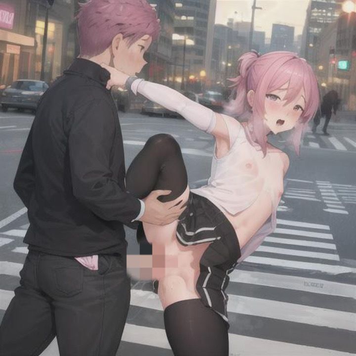 サンプル画像5:ピンク髪スパッツちゃんのどこでも露出！！(まんまんちん) [d_493720]