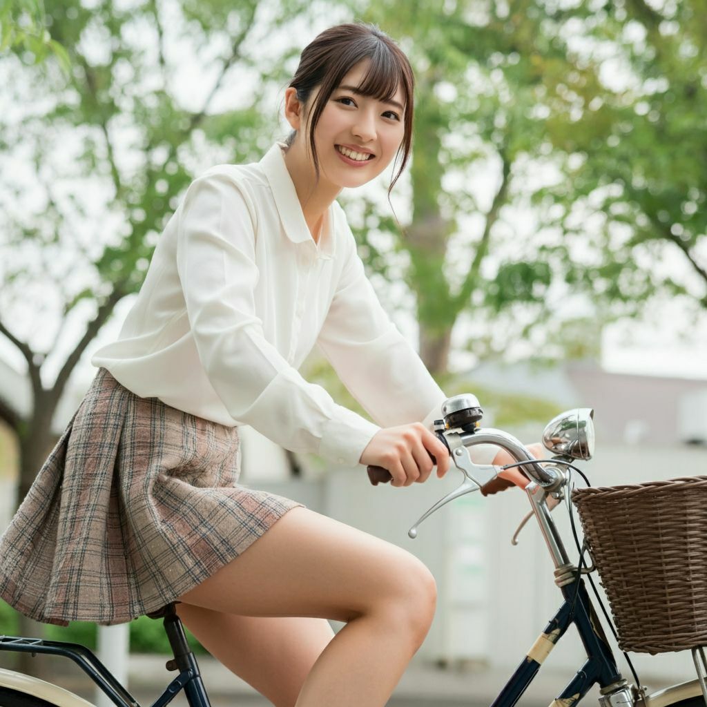 サンプル画像1:自転車と太もも〜日常編〜(もう限界) [d_493787]