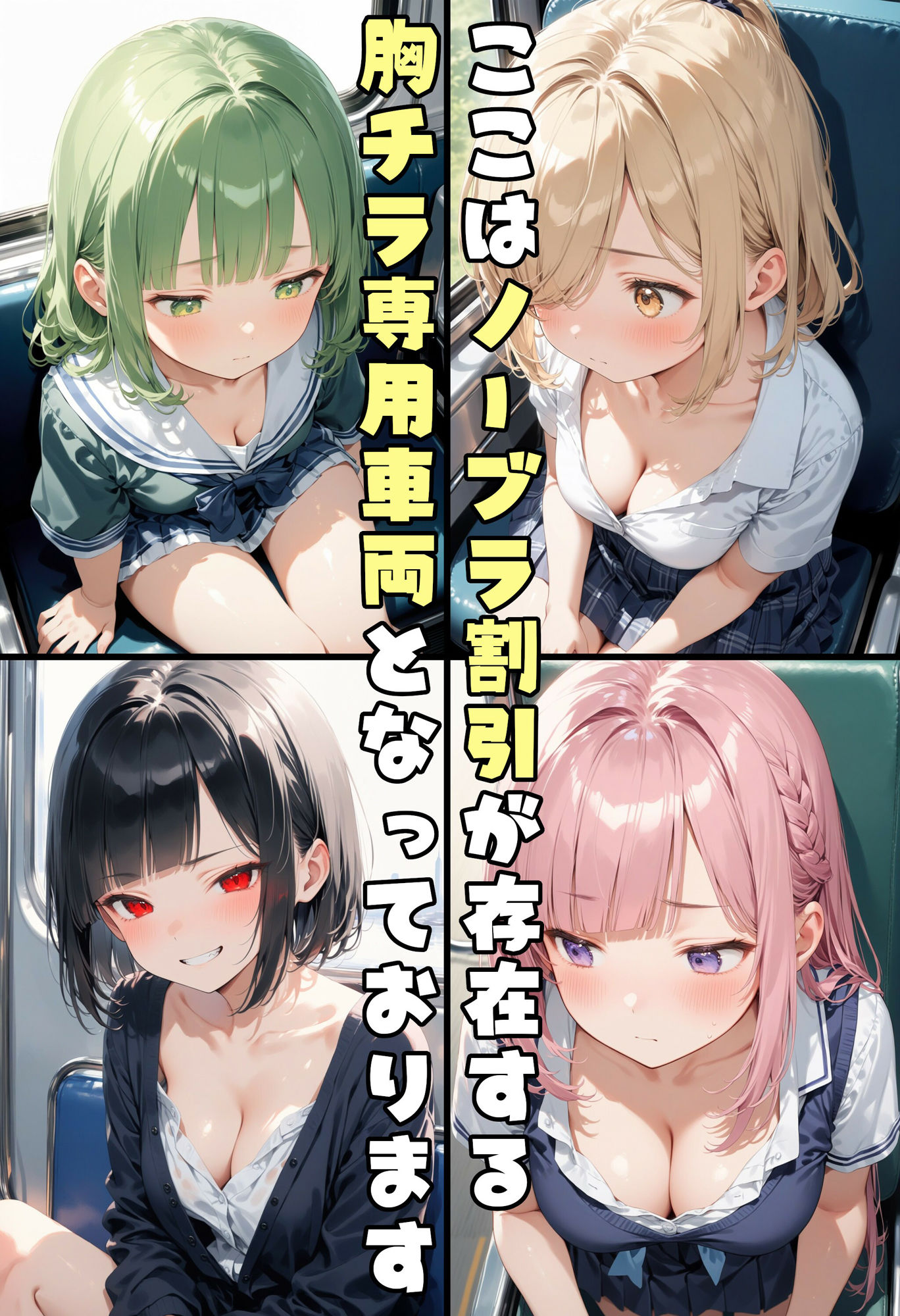 サンプル画像1:【ノーブラ】胸チラ限定車両(AI天獄) [d_493819]