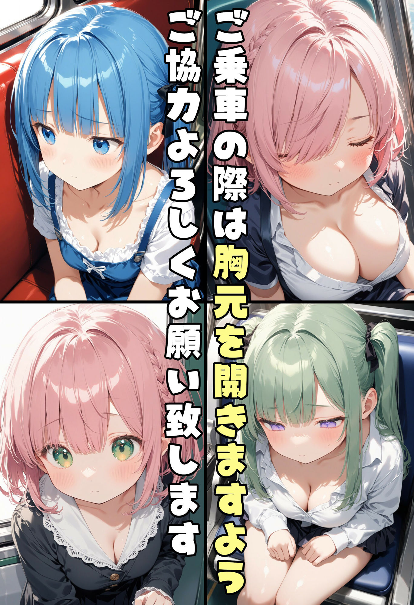 サンプル画像2:【ノーブラ】胸チラ限定車両(AI天獄) [d_493819]