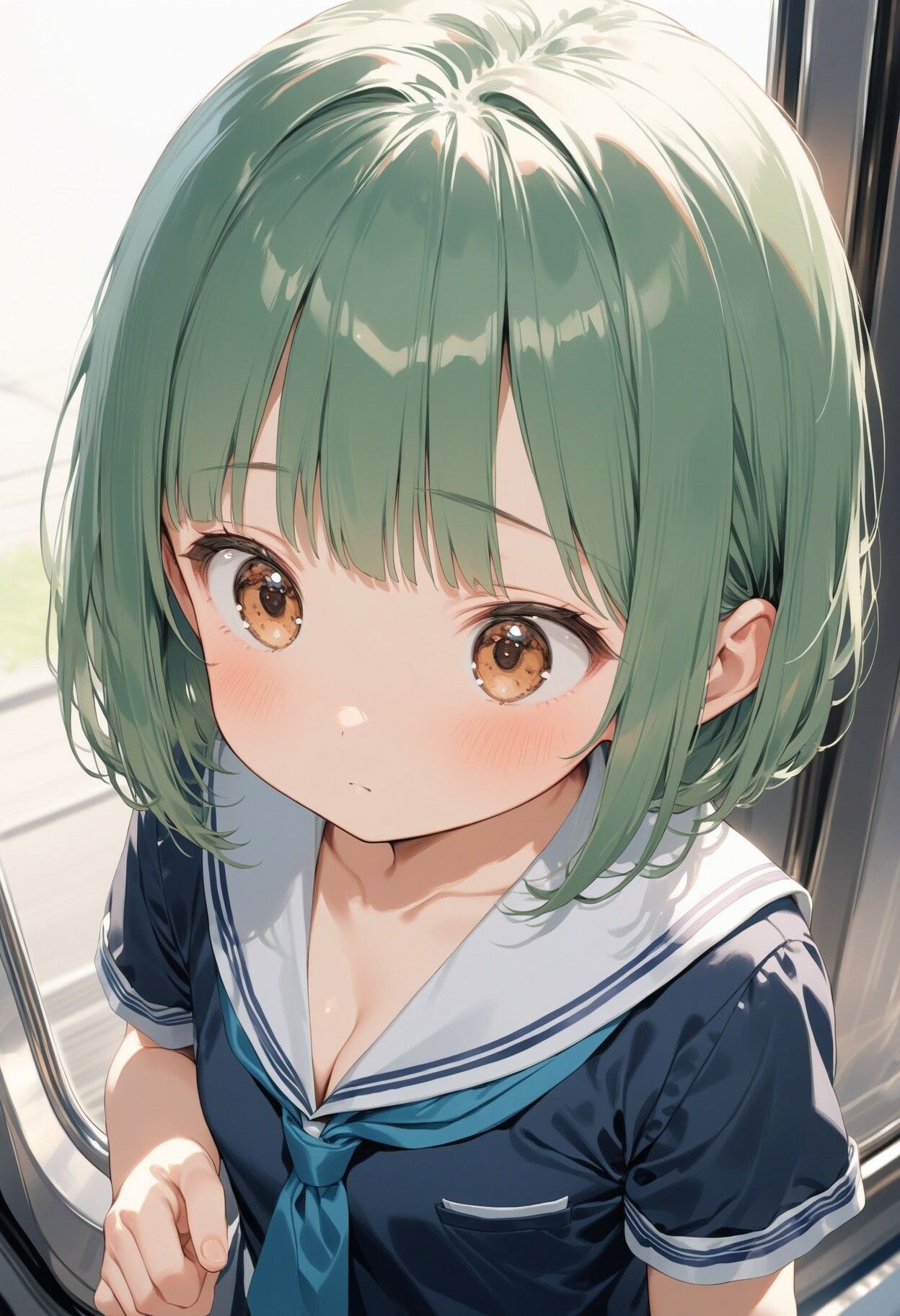 サンプル画像6:【ノーブラ】胸チラ限定車両(AI天獄) [d_493819]