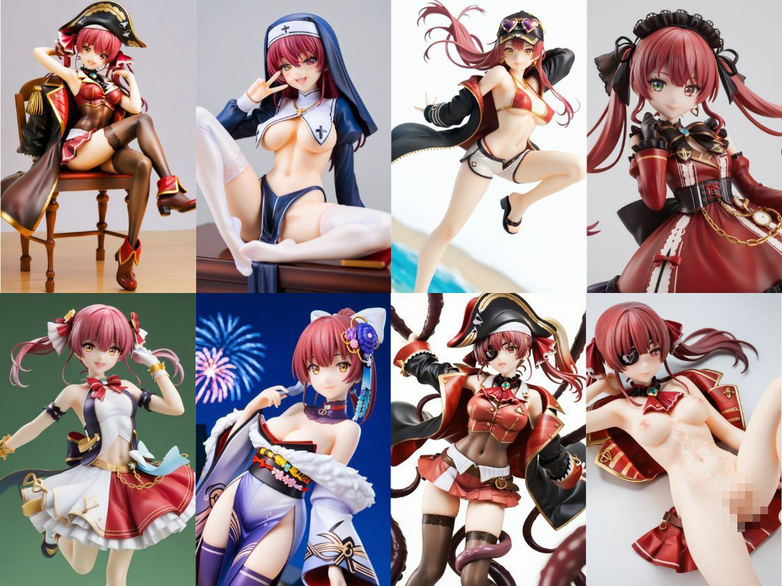 サンプル画像1:宝鐘マ〇ン フィギュア風イラストコレクション(のこ（noko）) [d_494008]