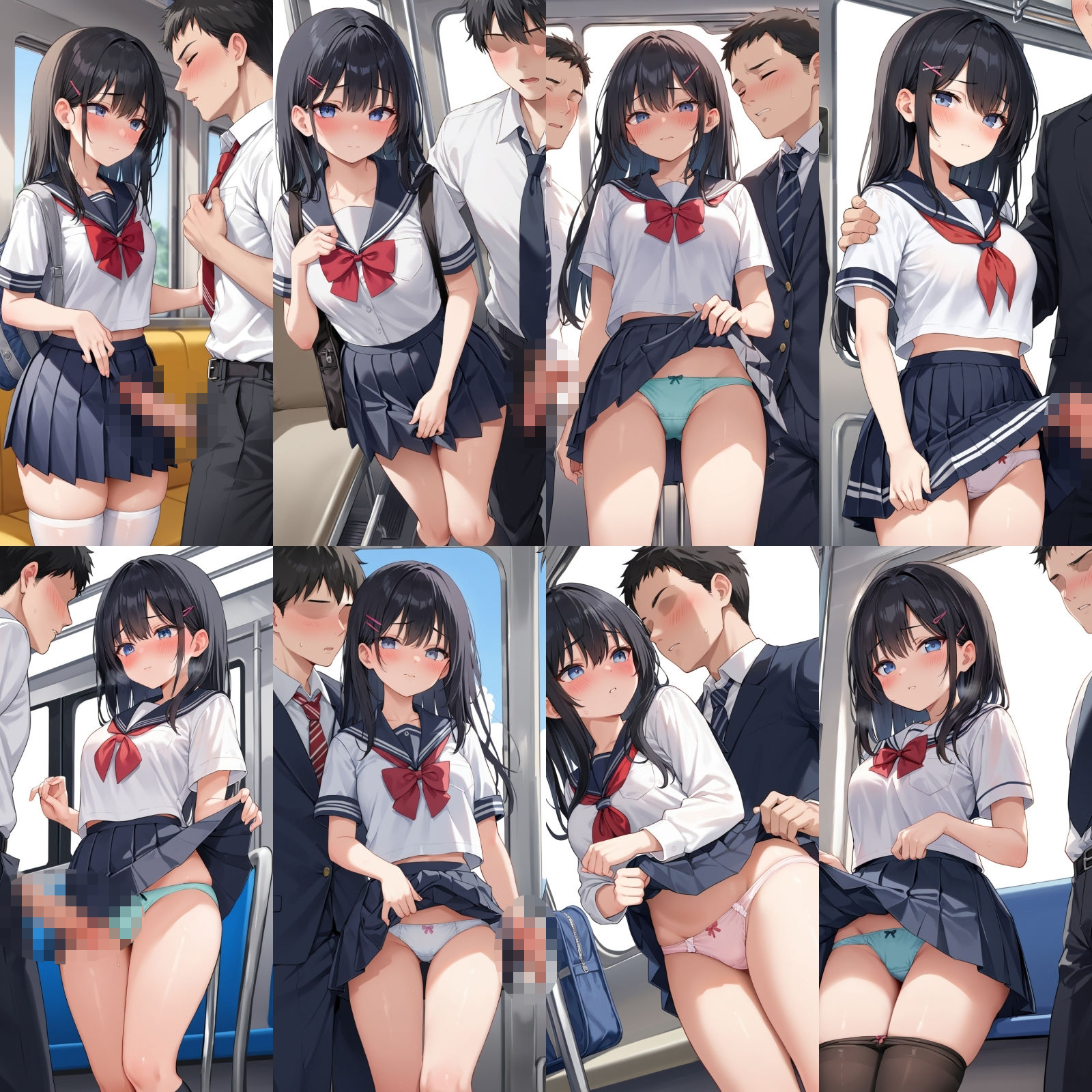 サンプル画像2:ー精〇ぶっかけまくりの痴●ー女子〇生に電車で種付け(女子高生) [d_494019]