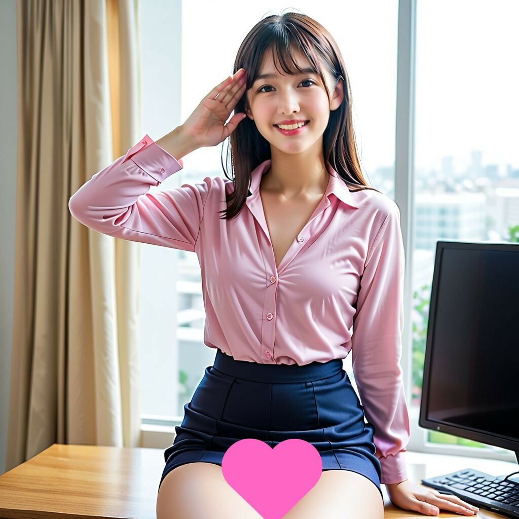 サンプル画像2:やたらセクシーなOL〜パンチラやお尻見せつけ等(AI美エロ) [d_494020]