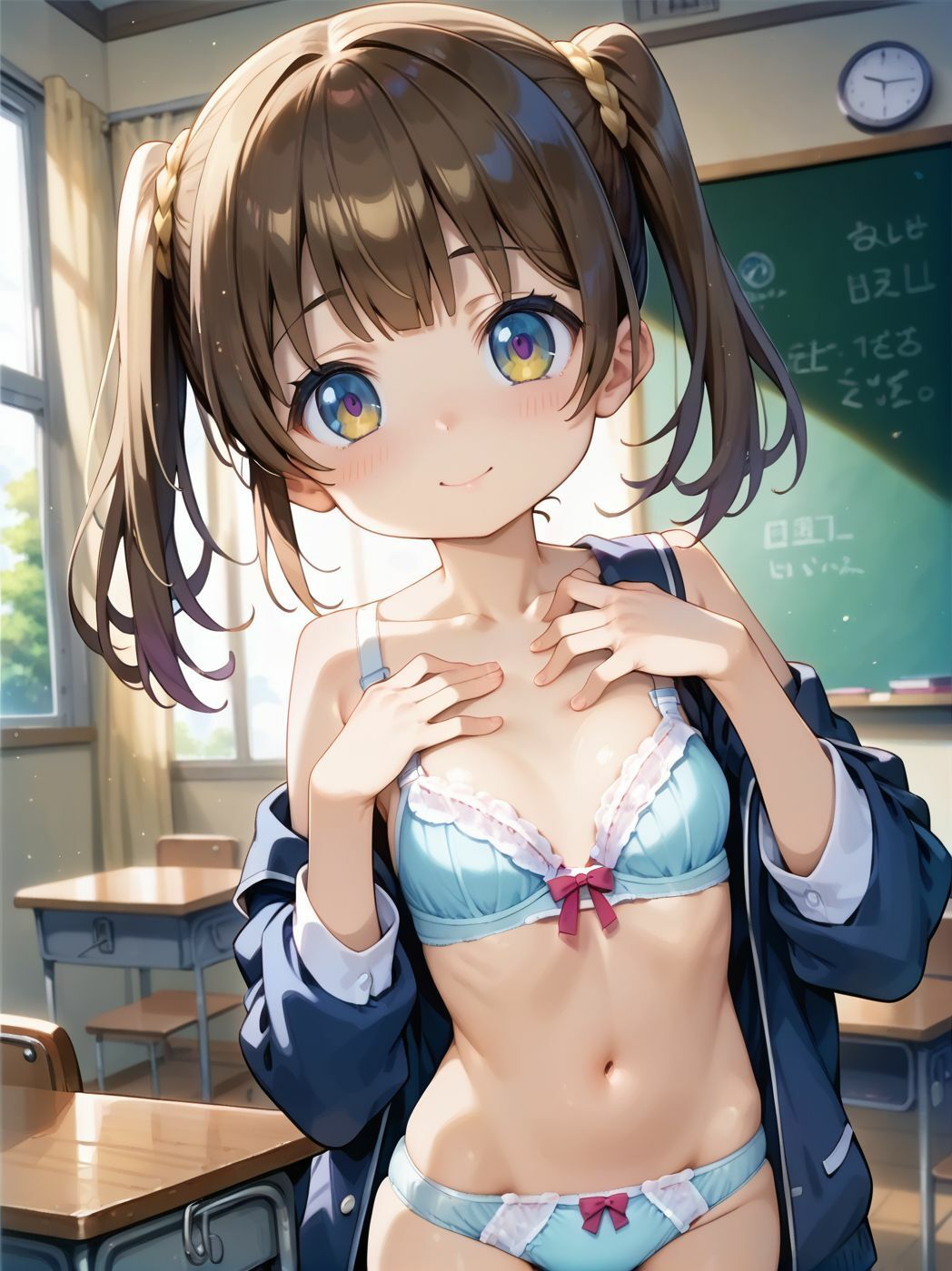 サンプル画像1:性教育専門〇等学校 ちっぱい性欲処理部(nes_aiart) [d_494036]