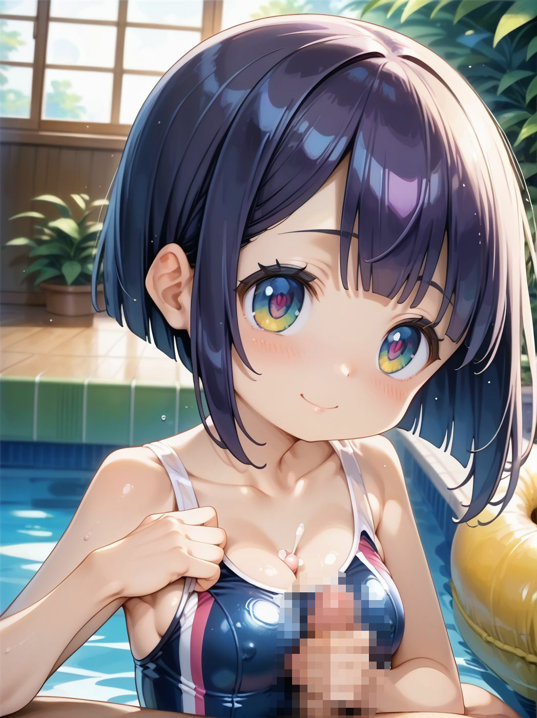 サンプル画像3:性教育専門〇等学校 ちっぱい性欲処理部(nes_aiart) [d_494036]