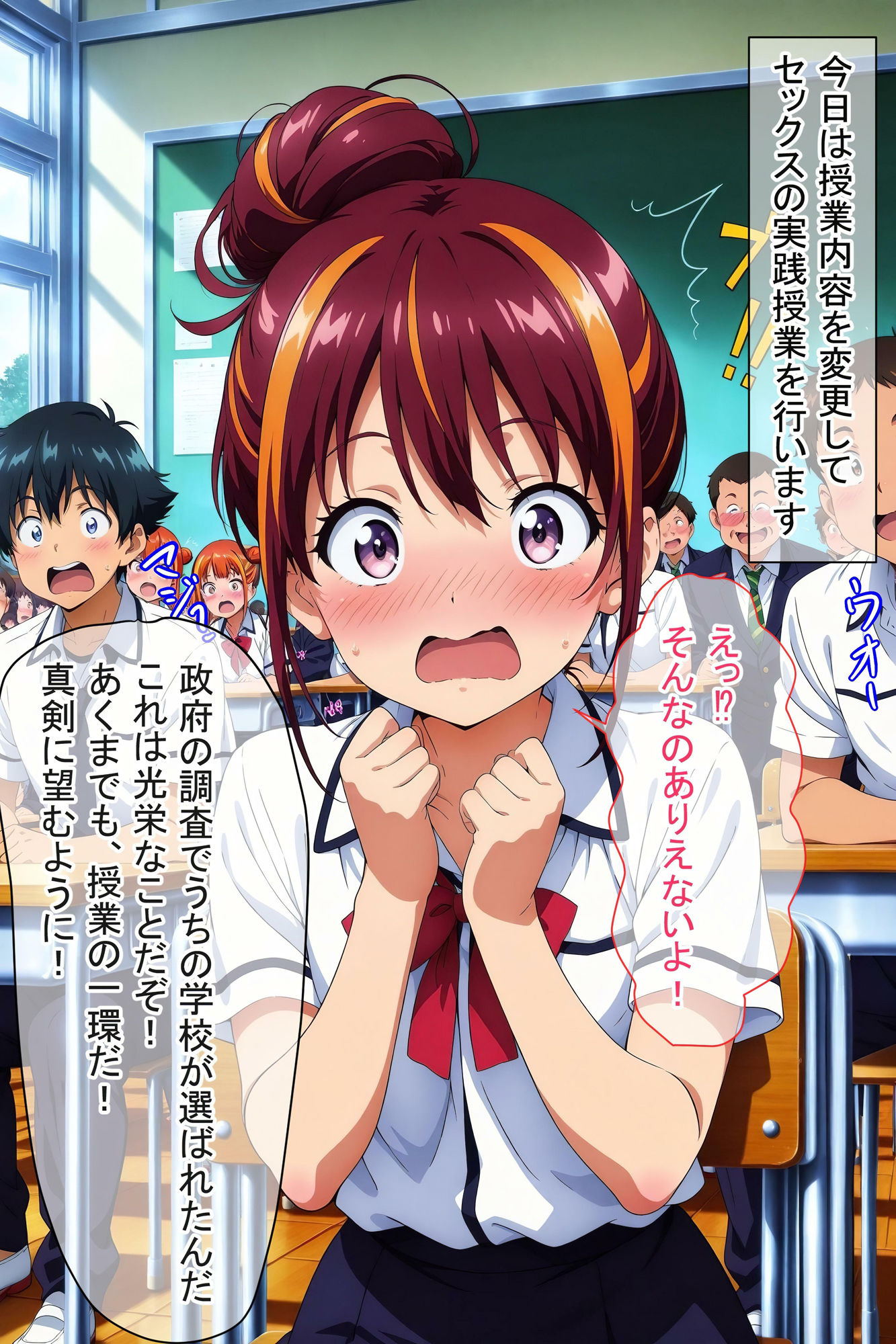 サンプル画像6:ある日突然性教育改正令が執行された(スクールパラダイス) [d_494171]