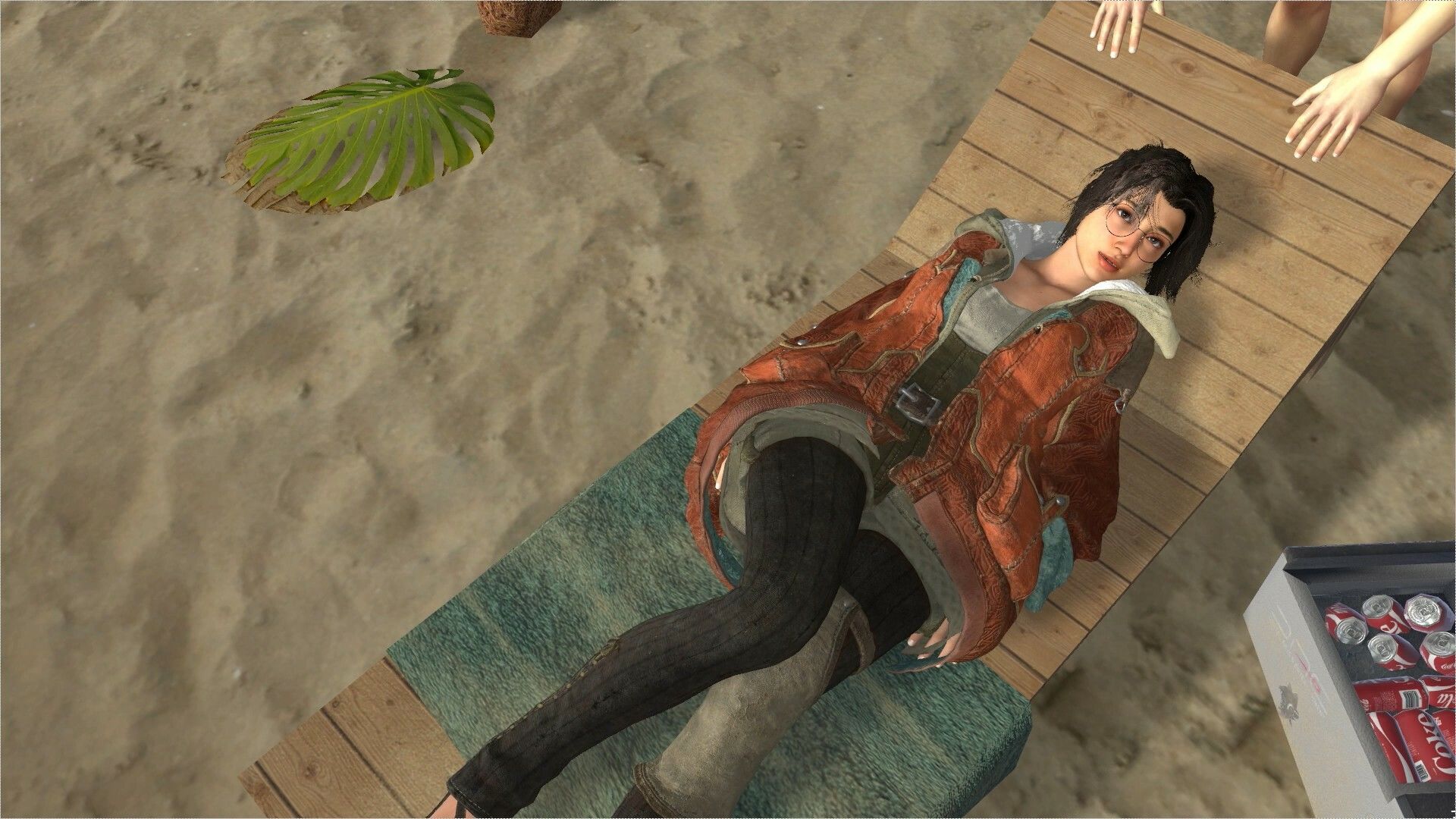 サンプル画像1:【ROMV235】【約20分】モンスターハンターワイルドのアルマとFF7のクラウド南国セックス「狩るぞーーー！？」(ローズ志向) [d_494191]