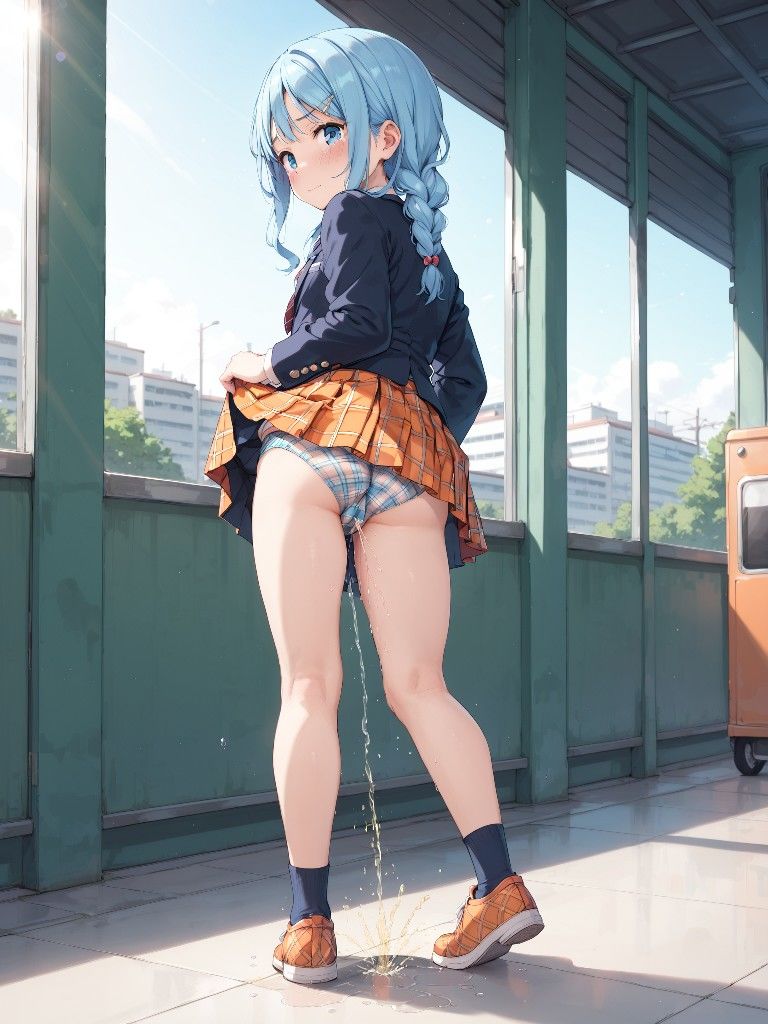 サンプル画像2:制服っぽいのを着たかわいい女の子たちがパンツをはいたままおしっこをおもらししている画像集2(えっふぇれ) [d_494283]