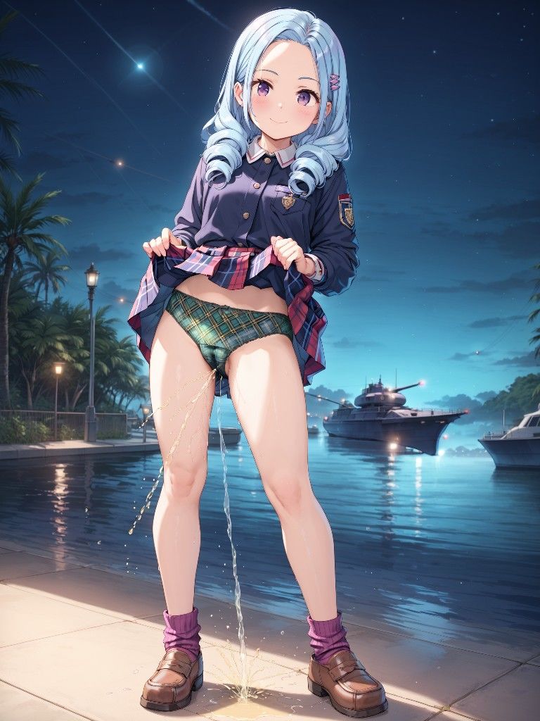 サンプル画像5:制服っぽいのを着たかわいい女の子たちがパンツをはいたままおしっこをおもらししている画像集2(えっふぇれ) [d_494283]